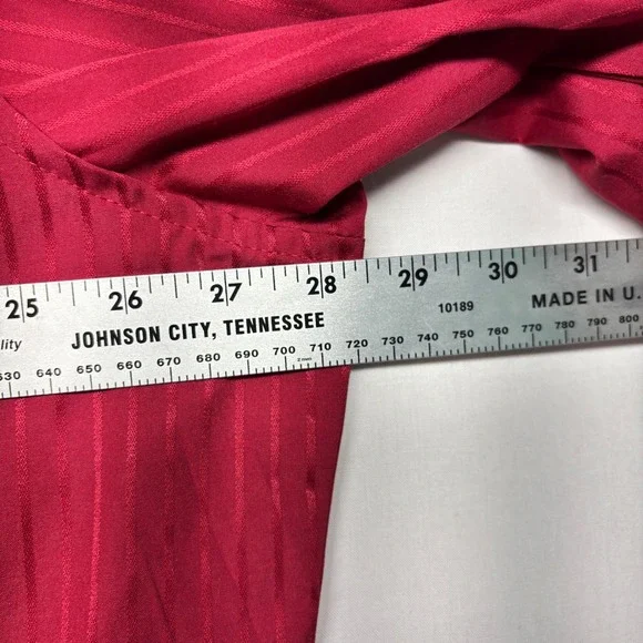 Wrangler Mens Red Tonal Stripe Western Snap Shirt 2XLT 1075740WN Long Sleeve - Picture 8 of 9